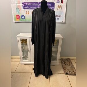 Black open abaya